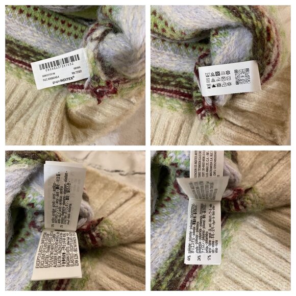 NEW Zara Jacquard Striped Sweater M - Picture 12 of 12